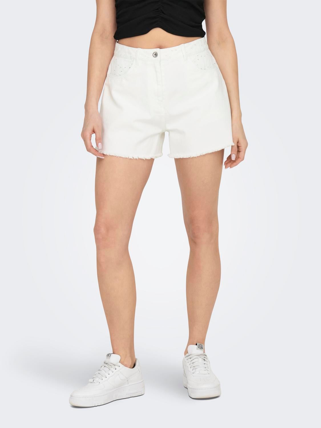 Onlelena Hohe Taille Normal Geschnitten Shorts