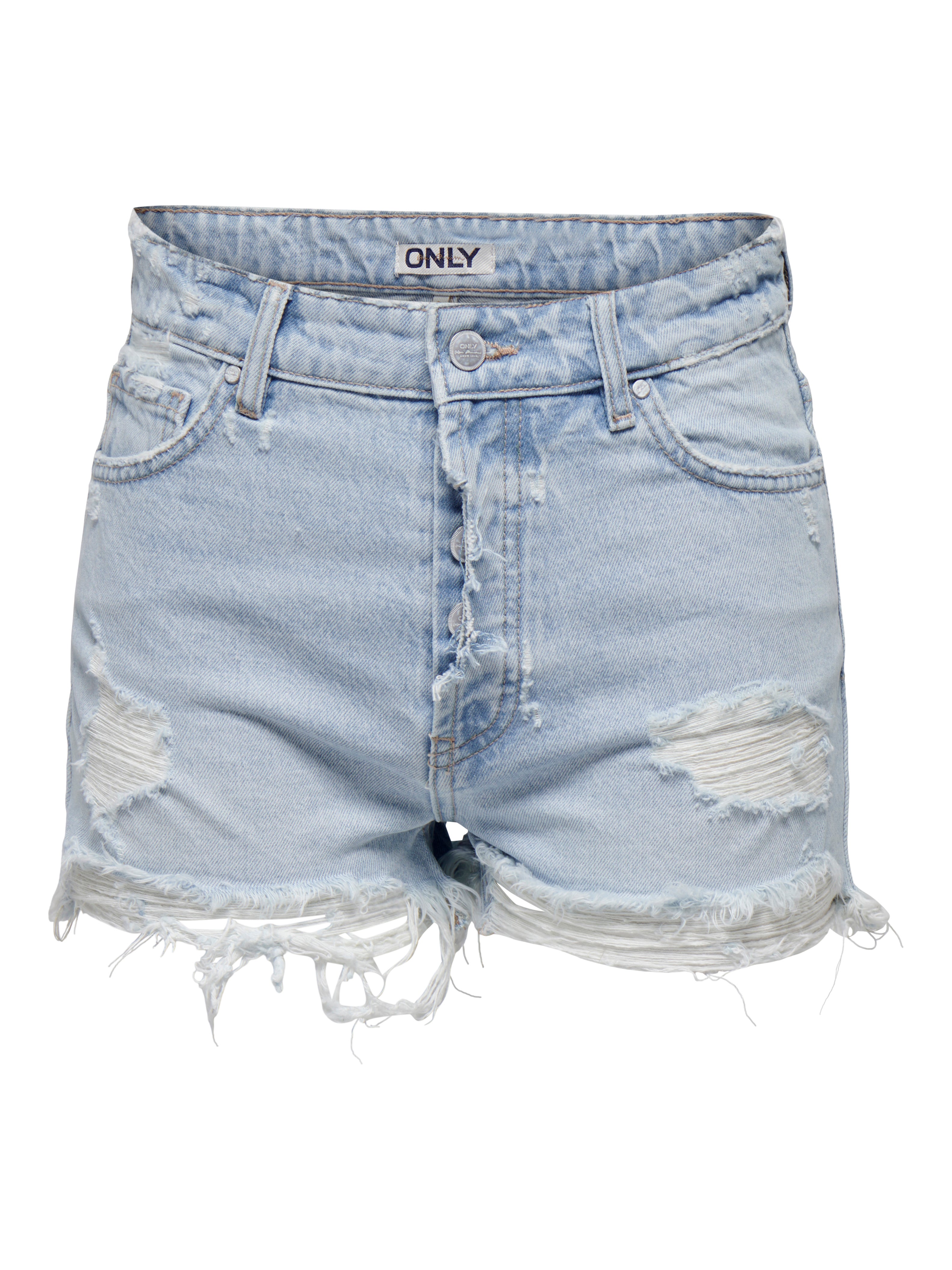 High waisted clearance denim shorts destroyed