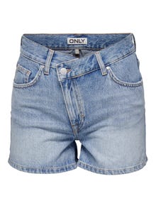 ONLY Gerade geschnitten Hohe Taille Shorts -Light Blue Denim - 15286886