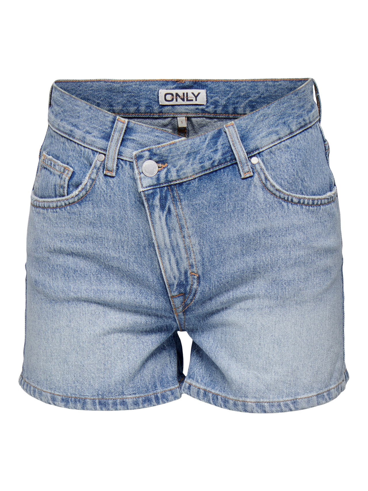 ONLY Gerade geschnitten Hohe Taille Shorts -Light Blue Denim - 15286886