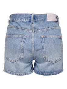 ONLY Straight Fit High waist Shorts -Light Blue Denim - 15286886