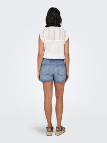 ONLY Gerade geschnitten Hohe Taille Shorts -Light Blue Denim - 15286886