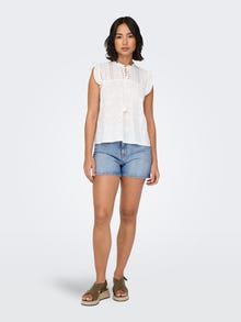 ONLY Gerade geschnitten Hohe Taille Shorts -Light Blue Denim - 15286886