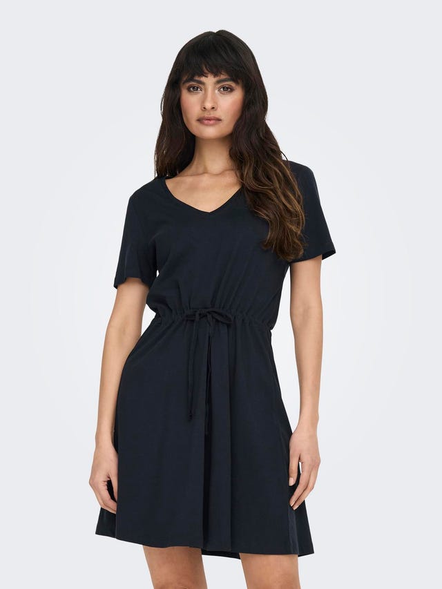 ONLY Normal geschnitten V-Ausschnitt Kurzes Kleid - 15286935