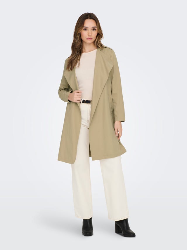 Trench Coats Women: Green Beige, for ONLY | More 