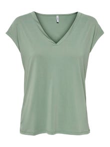 ONLY Normal geschnitten V-Ausschnitt Top -Lily Pad - 15287041