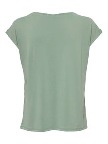 ONLY V-NECK TOP WITH SHORT SLEEVES  -Lily Pad - 15287041