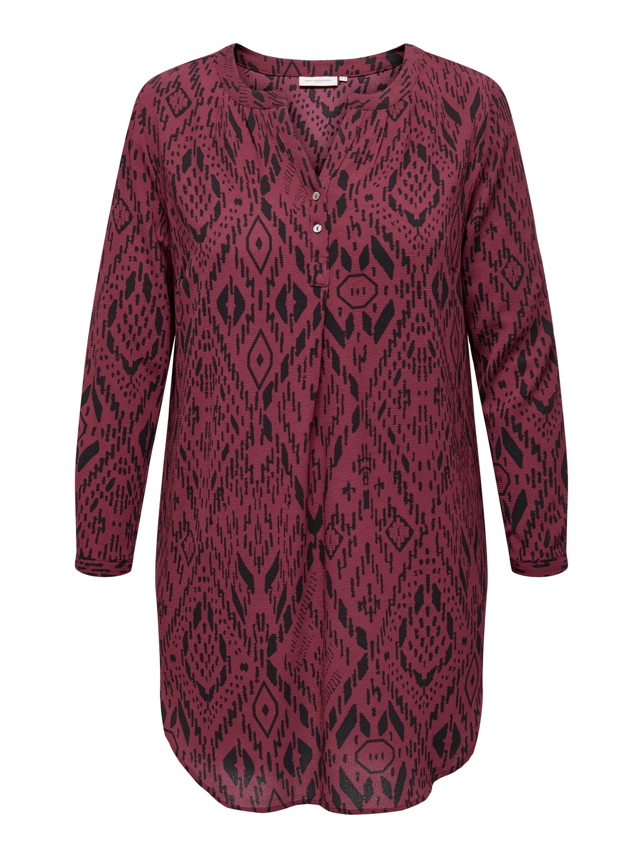 ONLY Talla grande larga túnica Camisa -Windsor Wine - 15287071