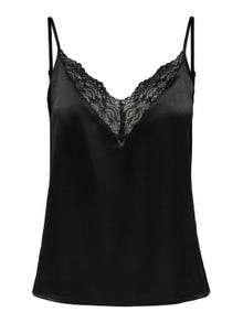 ONLY Singlet Top With Lace Details -Black - 15287104