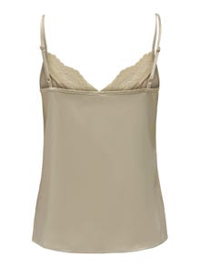 ONLY Singlet Top With Lace Details -Creme - 15287104
