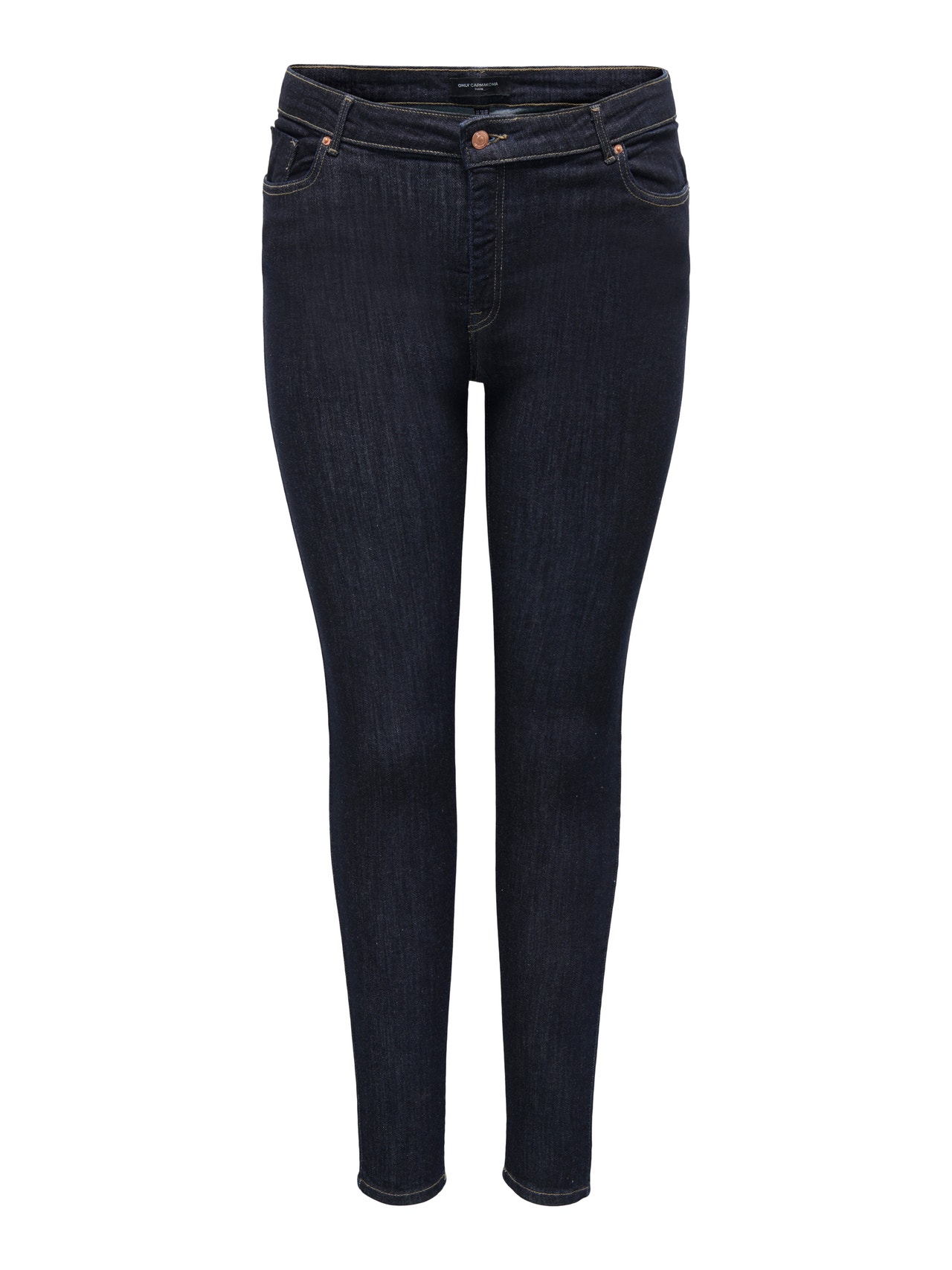 ONLY Curvy CARPower Push-up Skinny Fit Jeans -Dark Blue Denim - 15287106