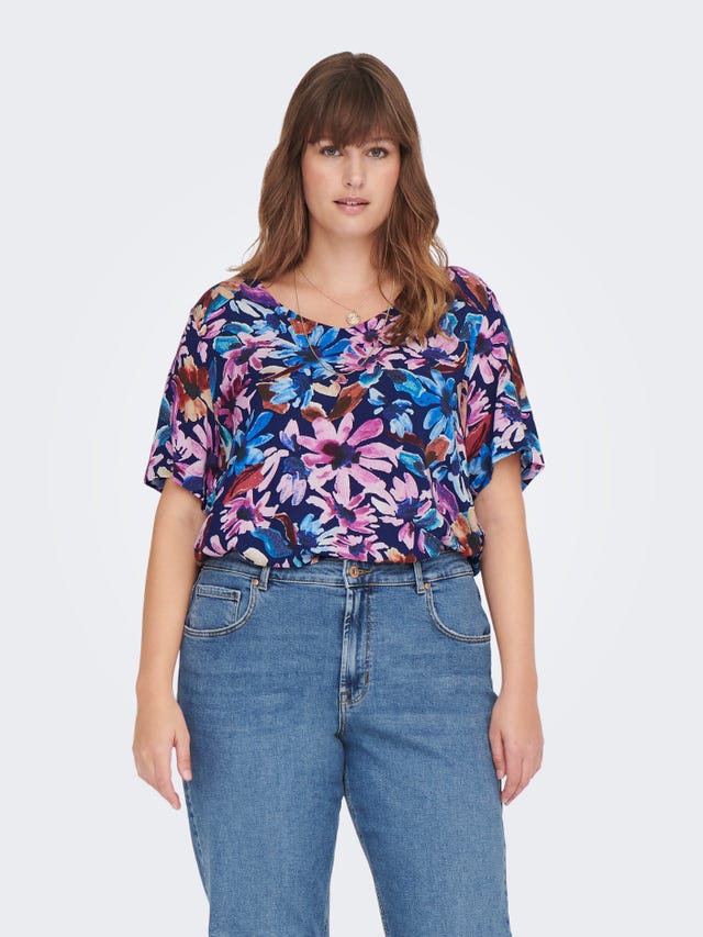 ONLY Curvy floral printed Top - 15287137