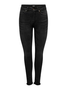 ONLY Skinny Fit High waist Jeans -Washed Black - 15287159