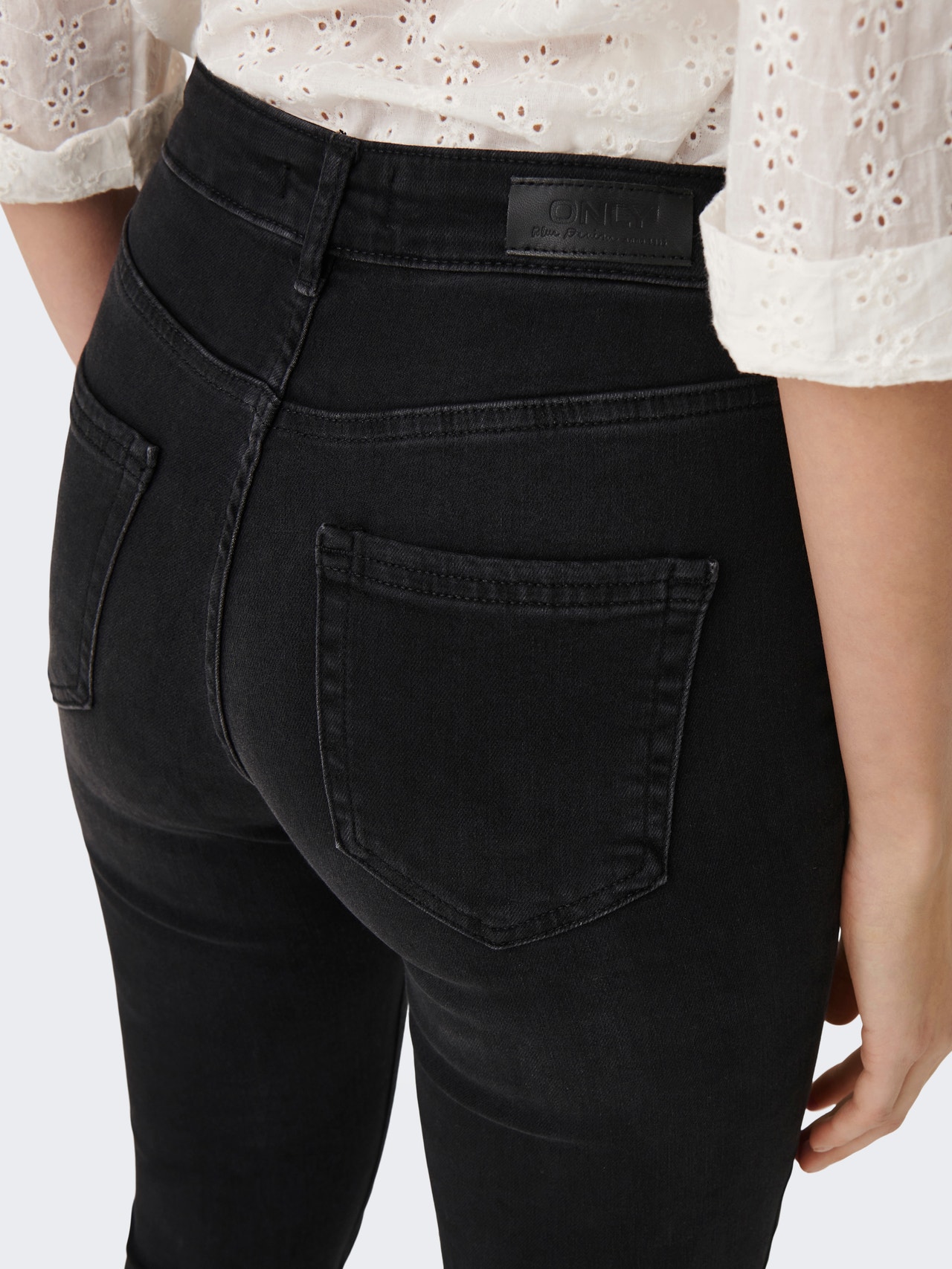 ONLY Skinny Fit High waist Jeans -Washed Black - 15287159
