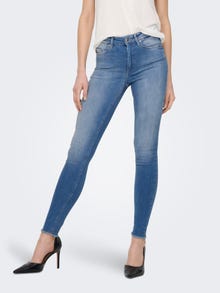ONLY ONLBLUSH High Waist SKinny ANKLE Jeans -Light Blue Denim - 15287165
