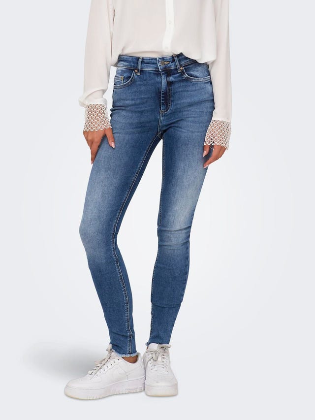 ONLY ONLBLUSH High Waist SKINNY ANKLE RAW Jeans - 15287167