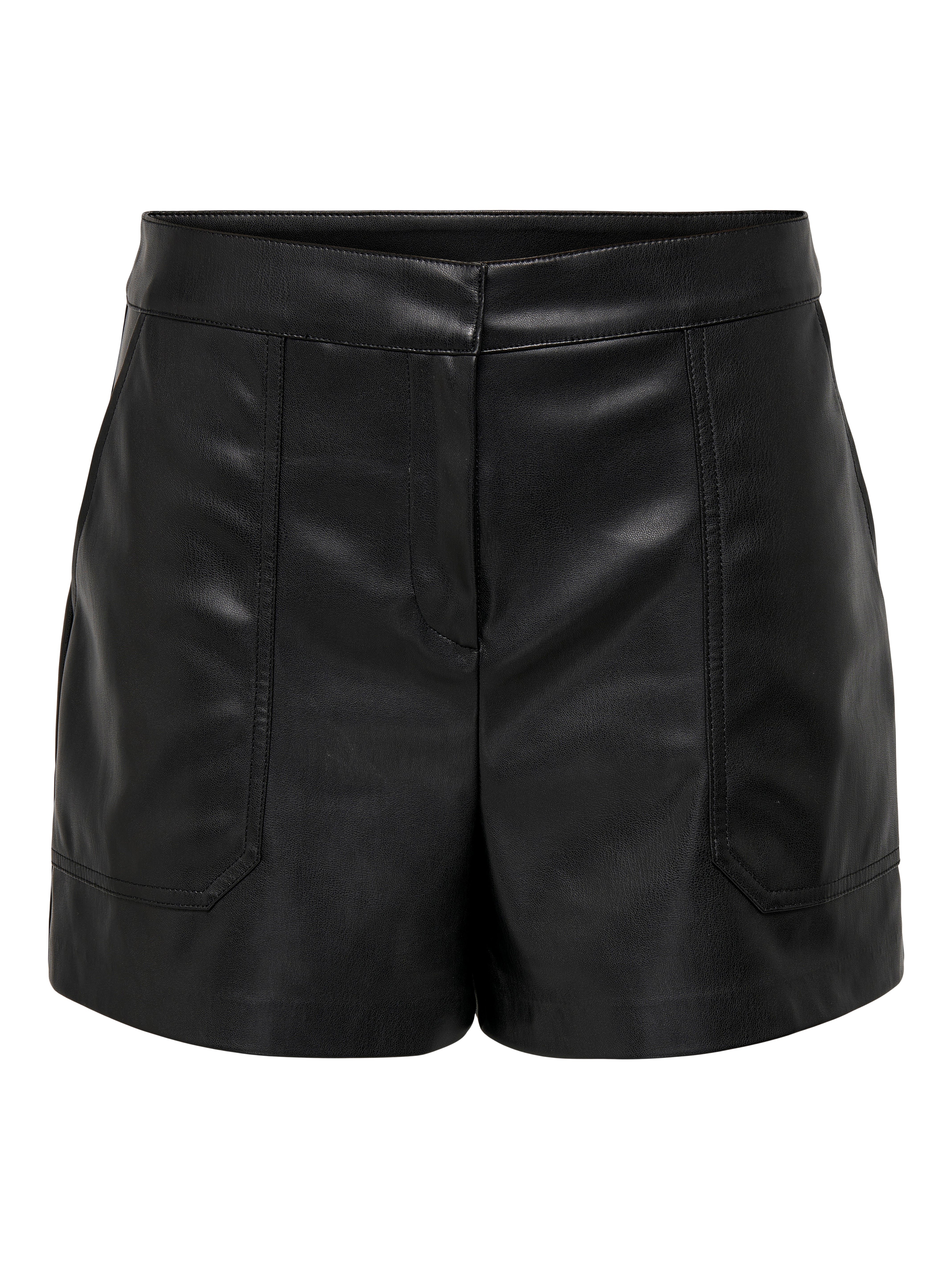 Thumbnail - Onltricia Mittlere Taille Baggy Fit Kunstledershorts