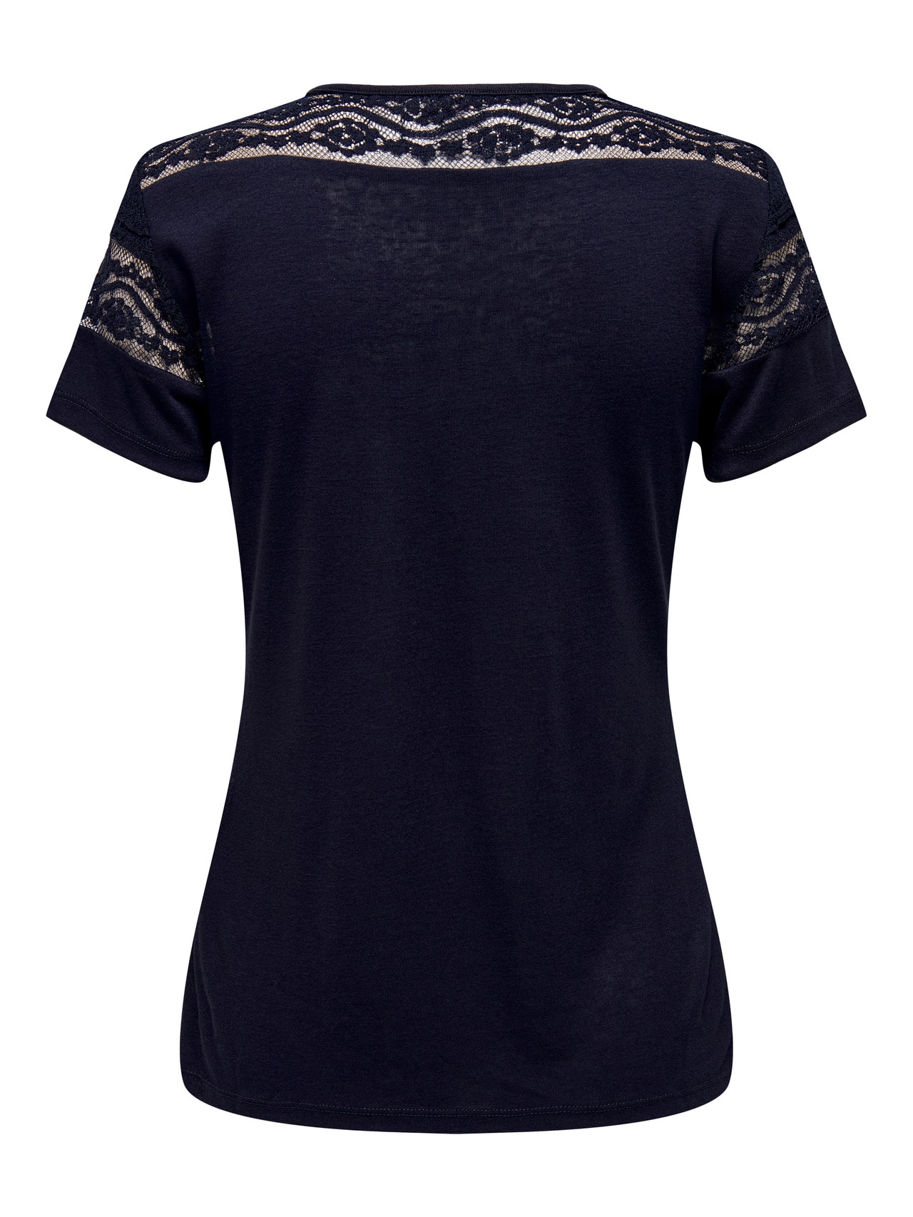 ONLY Lace mix Short Sleeved Top -Night Sky - 15287209