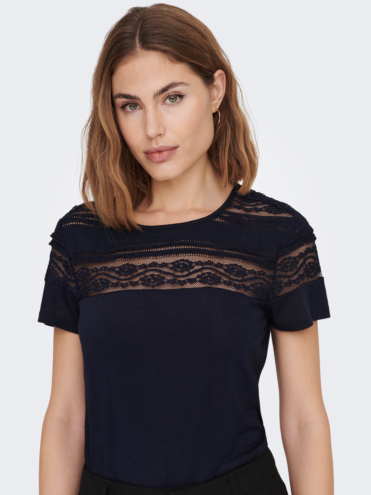ONLY Regular Fit Round Neck Top -Night Sky - 15287209