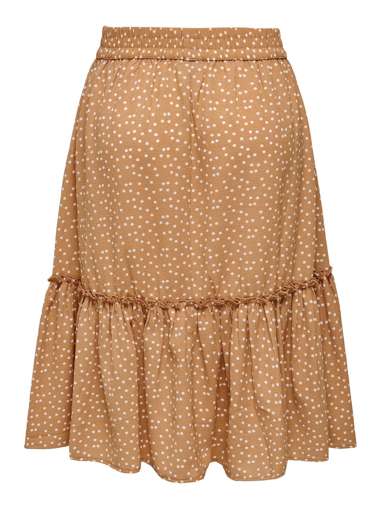 ONLY Midi nederdel med flæser -Camel - 15287220