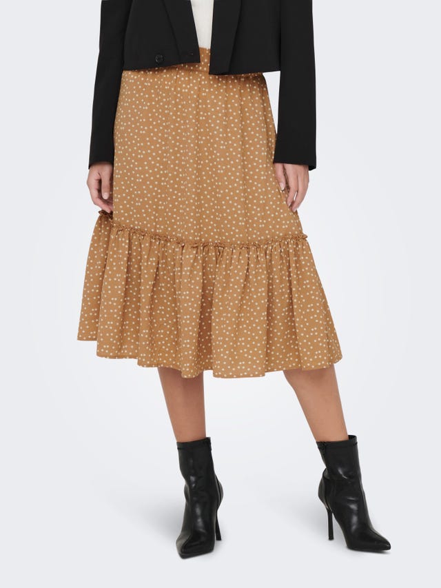 ONLY Midi skirt with frills  - 15287220