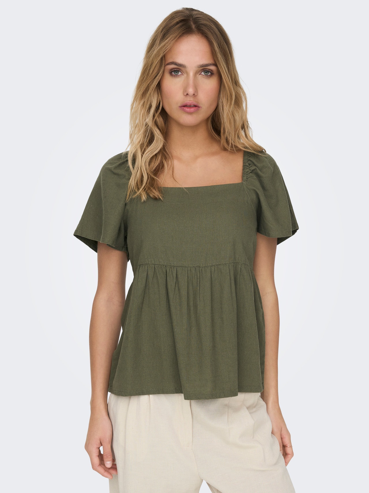 ONLY Volume Top With Square Neck -Kalamata - 15287230