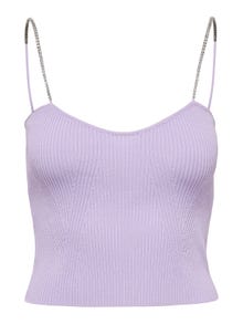 ONLY Cropped Top With Detailed Straps -Purple Rose - 15287275