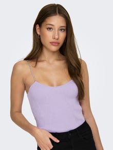 ONLY Cropped Top With Detailed Straps -Purple Rose - 15287275