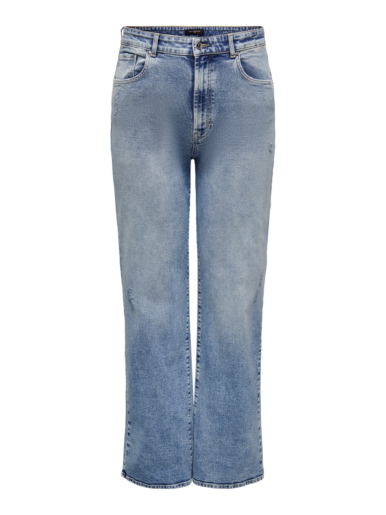 ONLY CARHope holgado, para talla grande Jeans de talle alto -Light Blue Denim - 15287280