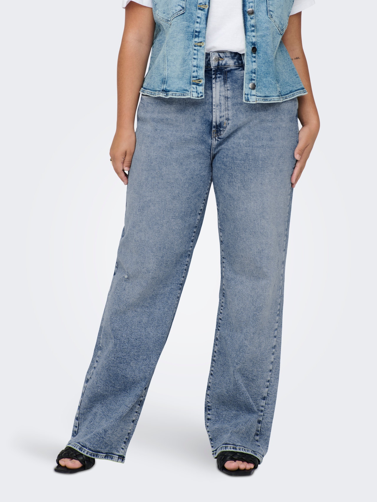 ONLY Skinny Fit High waist Jeans -Light Blue Denim - 15287280