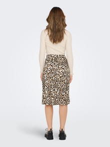 ONLY Midi nederdel med høj talje og slids -Whitecap Gray - 15287303