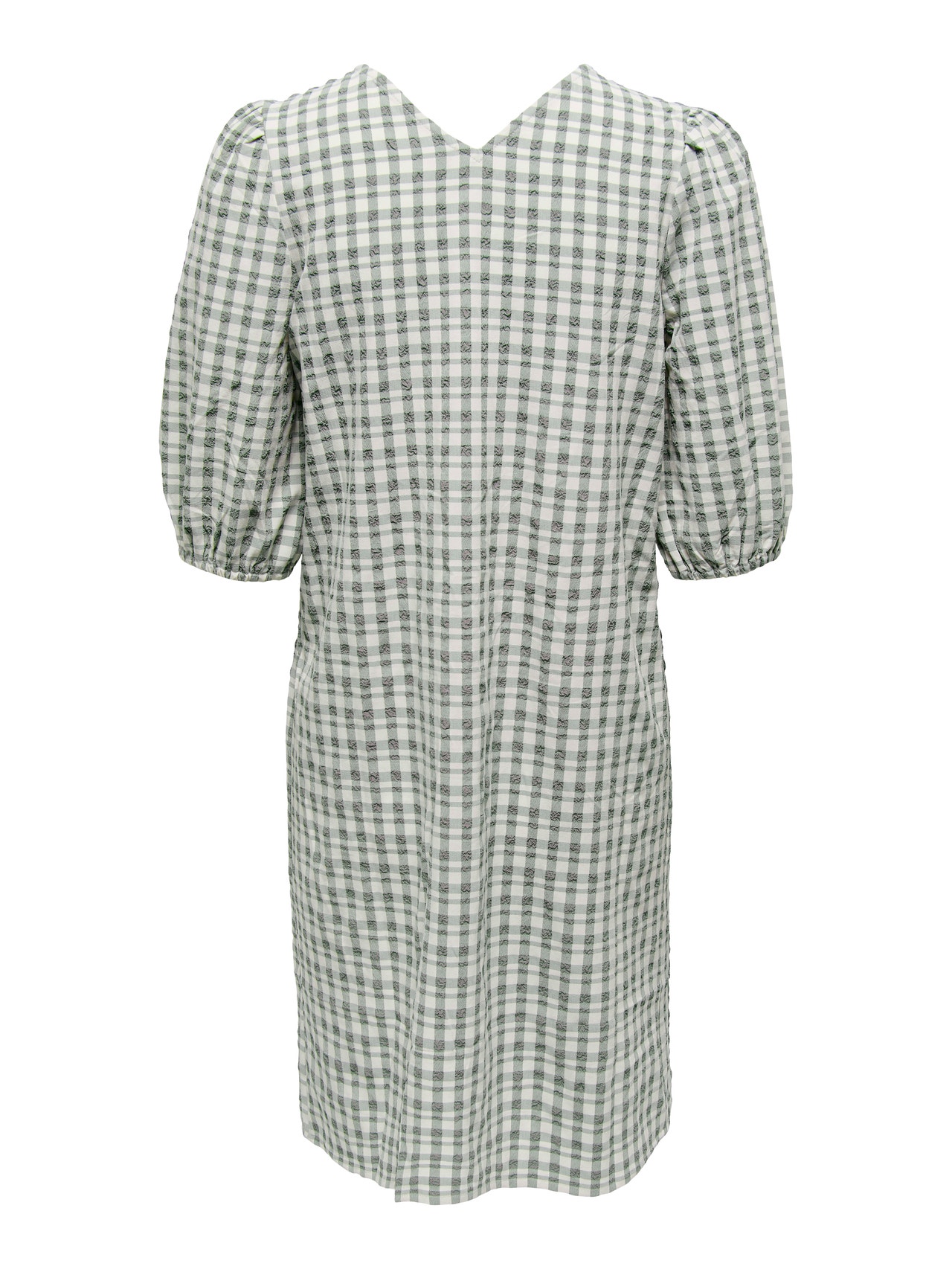 ONLY Robe courte Regular Fit Col carré Poignets côtelés -Whitecap Gray - 15287333