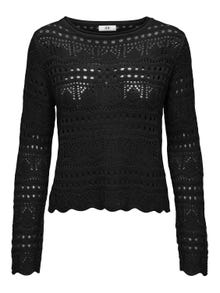 ONLY Boat neck Pullover -Black - 15287384