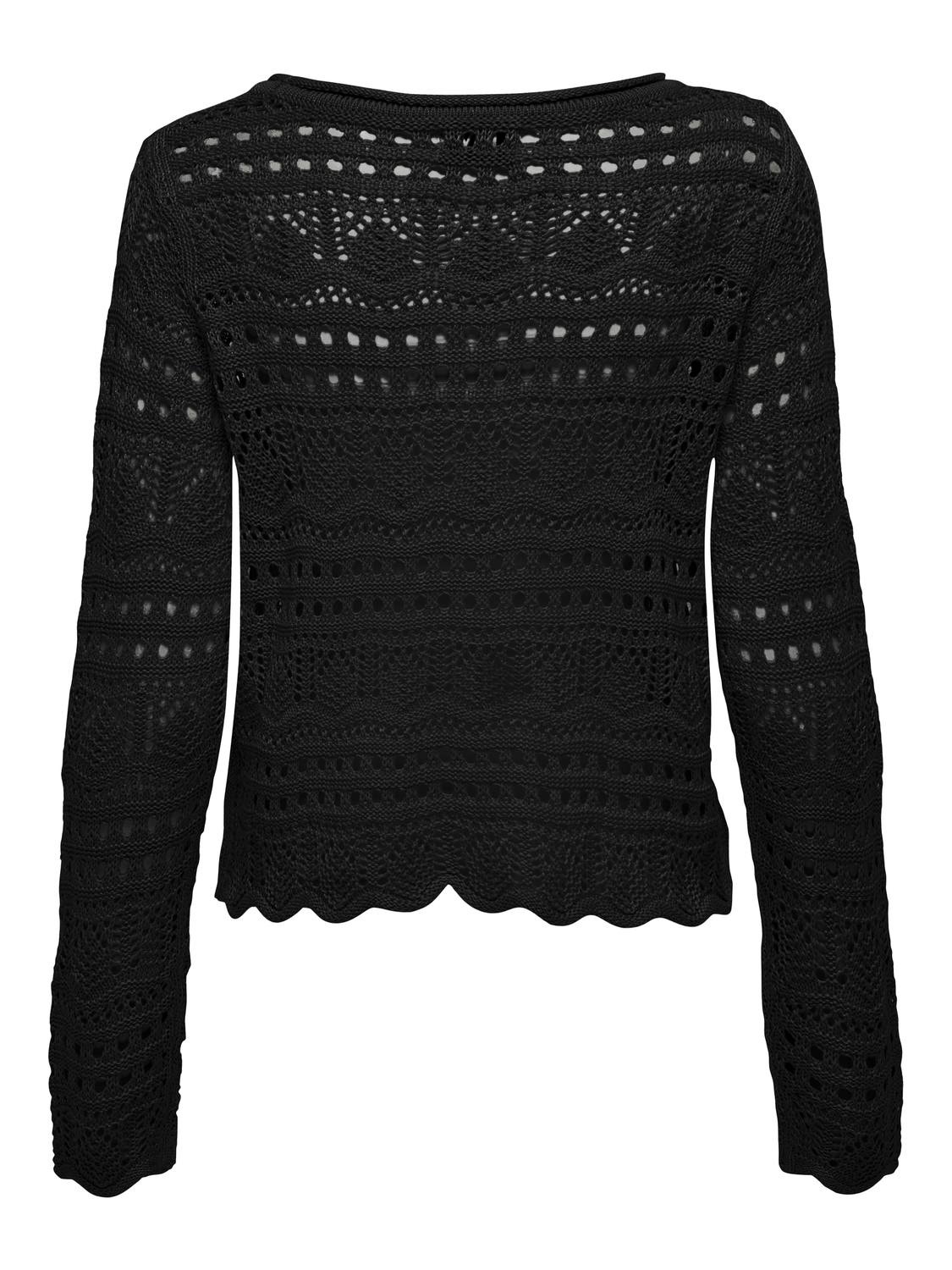 ONLY Boat neck Pullover -Black - 15287384