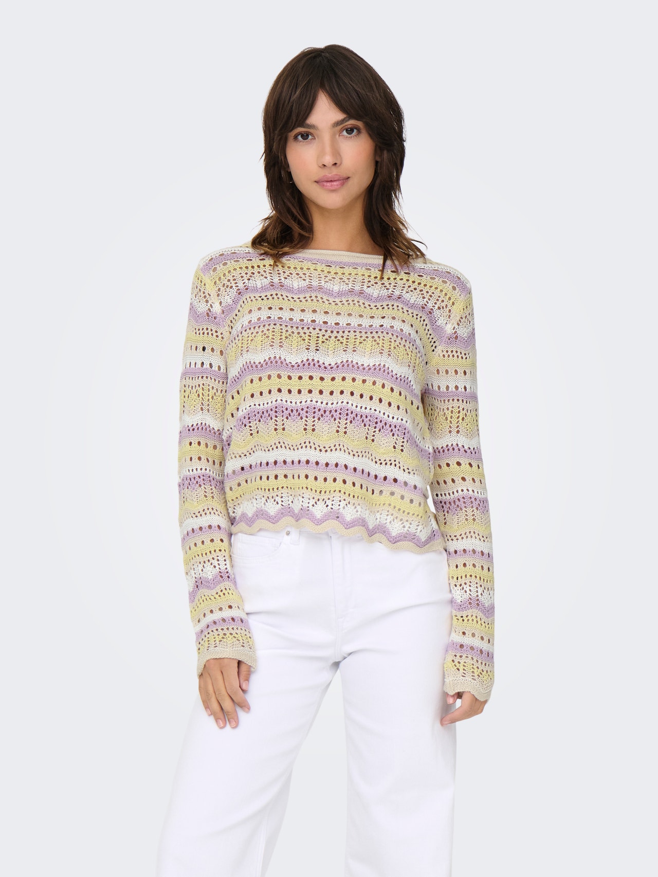 ONLY Sirge kaelus Pullover -Tapioca - 15287384