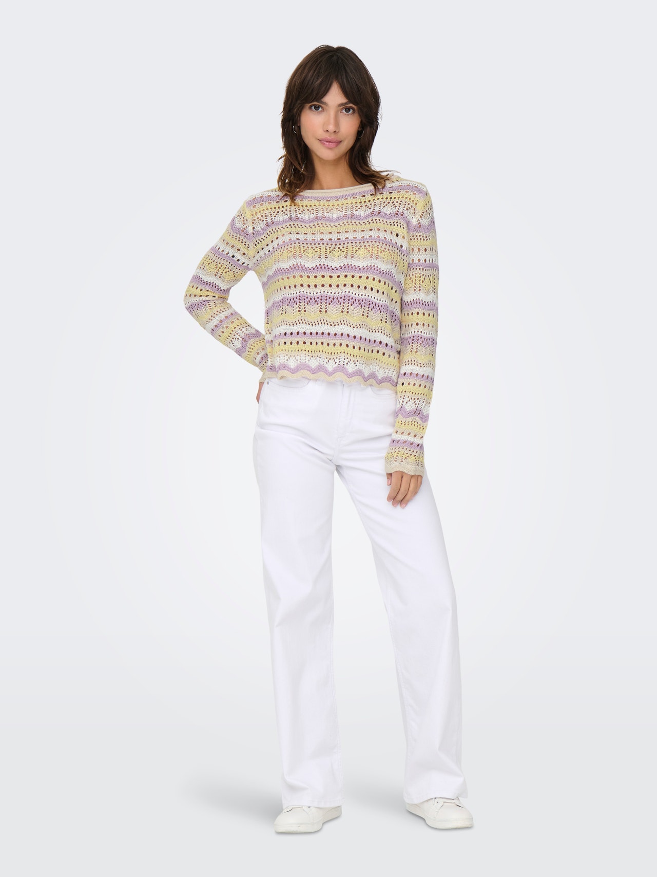 ONLY Sirge kaelus Pullover -Tapioca - 15287384