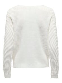 ONLY Reversible Knit Pullover -Cloud Dancer - 15287436