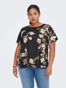ONLY Curvy Short Sleeved Top -Black - 15287473
