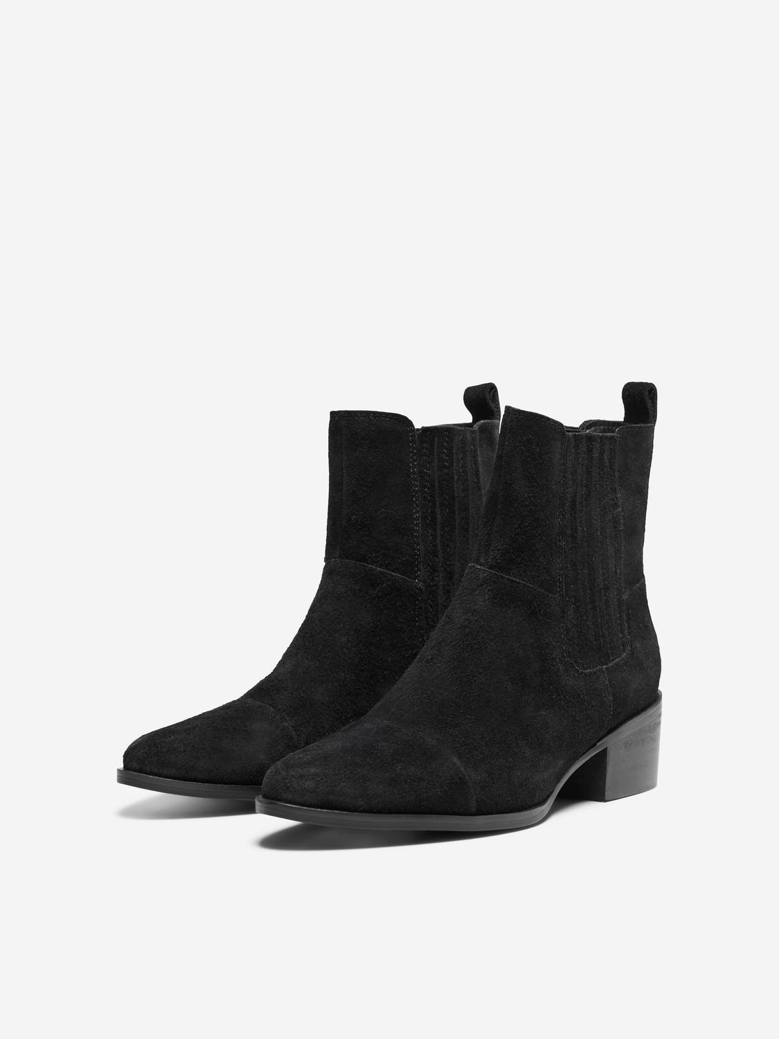 ONLY Suede Boots -Black - 15287475