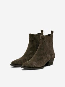 ONLY Leather Boots with pattern -Brownie - 15287492