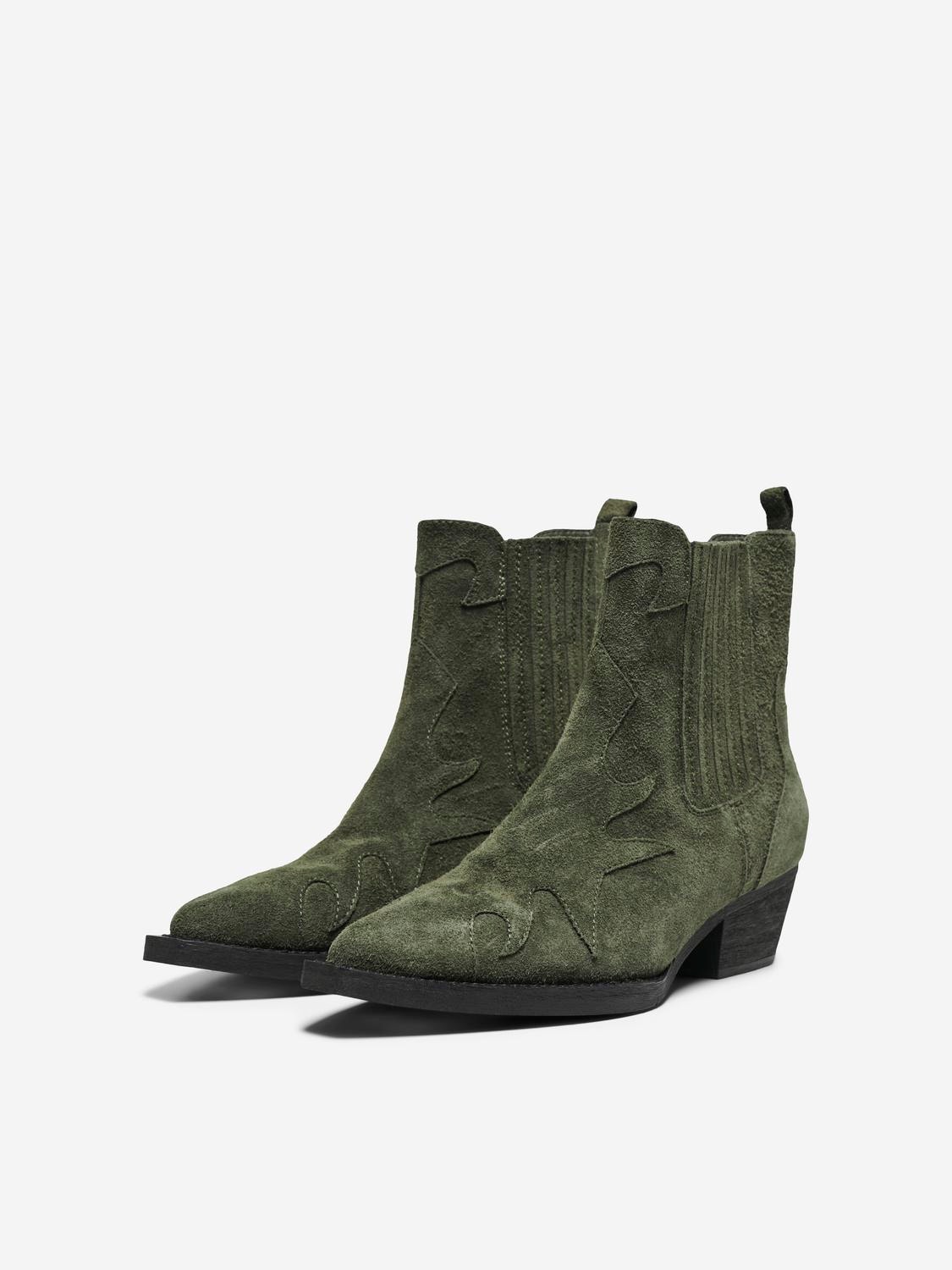 ONLY Skinn Boots -Green Olive - 15287492