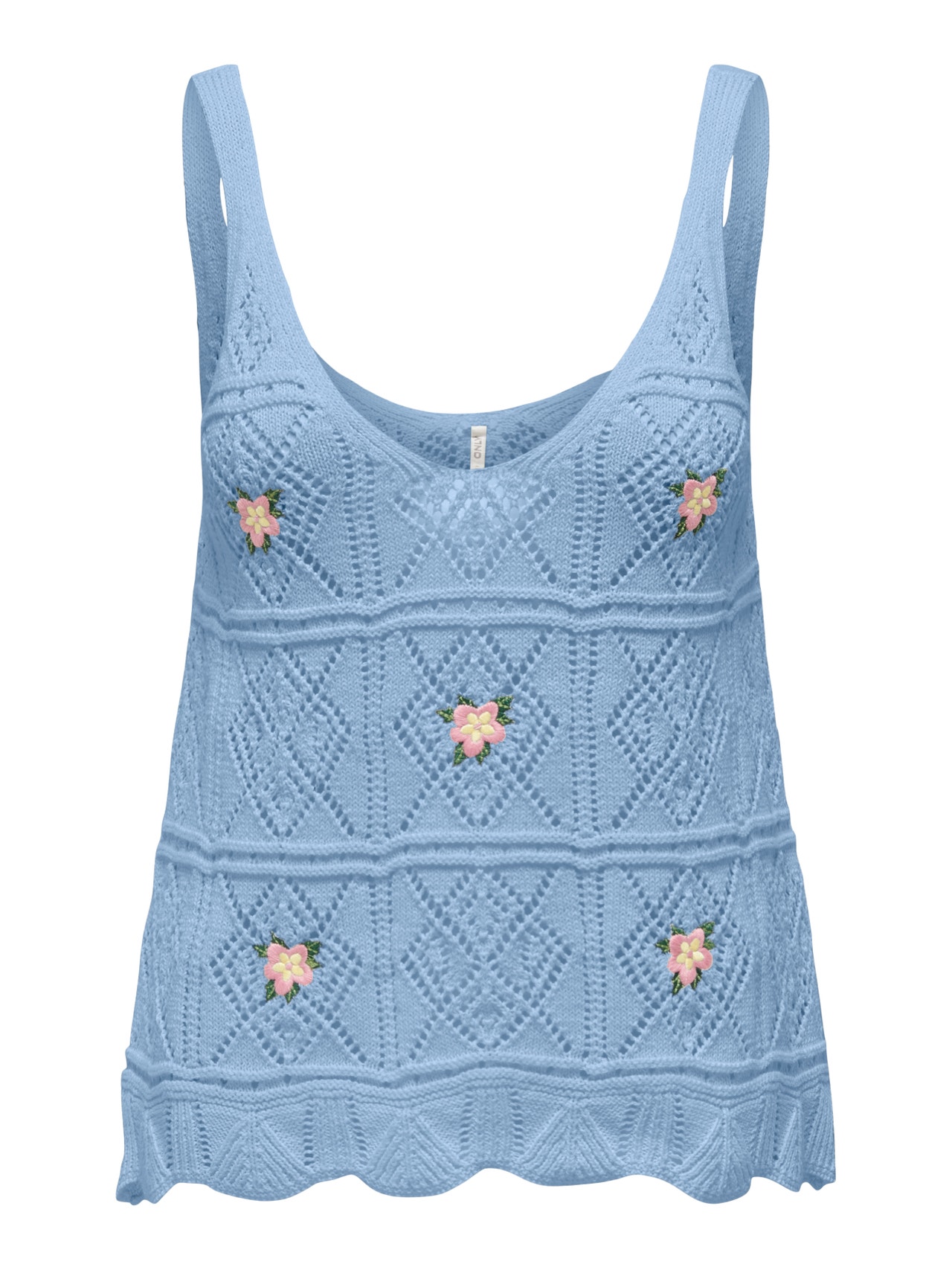 ONLY ONLARIBA Pletený top -Sky Blue - 15287517