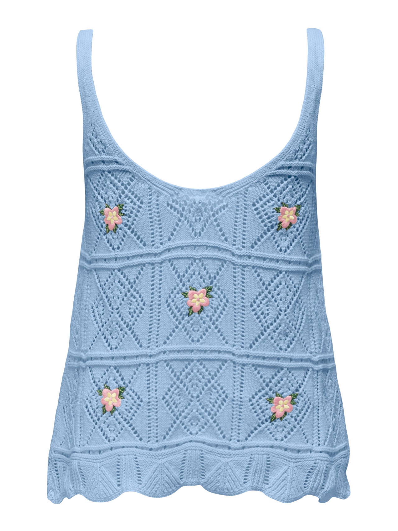 ONLY ONLARIBA Pletený top -Sky Blue - 15287517