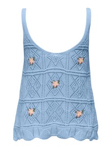 ONLY ONLARIBA Pletený top -Sky Blue - 15287517