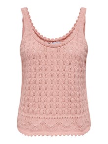 ONLY Patterned V-Neck Knit Top -Quartz Pink - 15287522