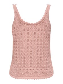 ONLY Patterned V-Neck Knit Top -Quartz Pink - 15287522