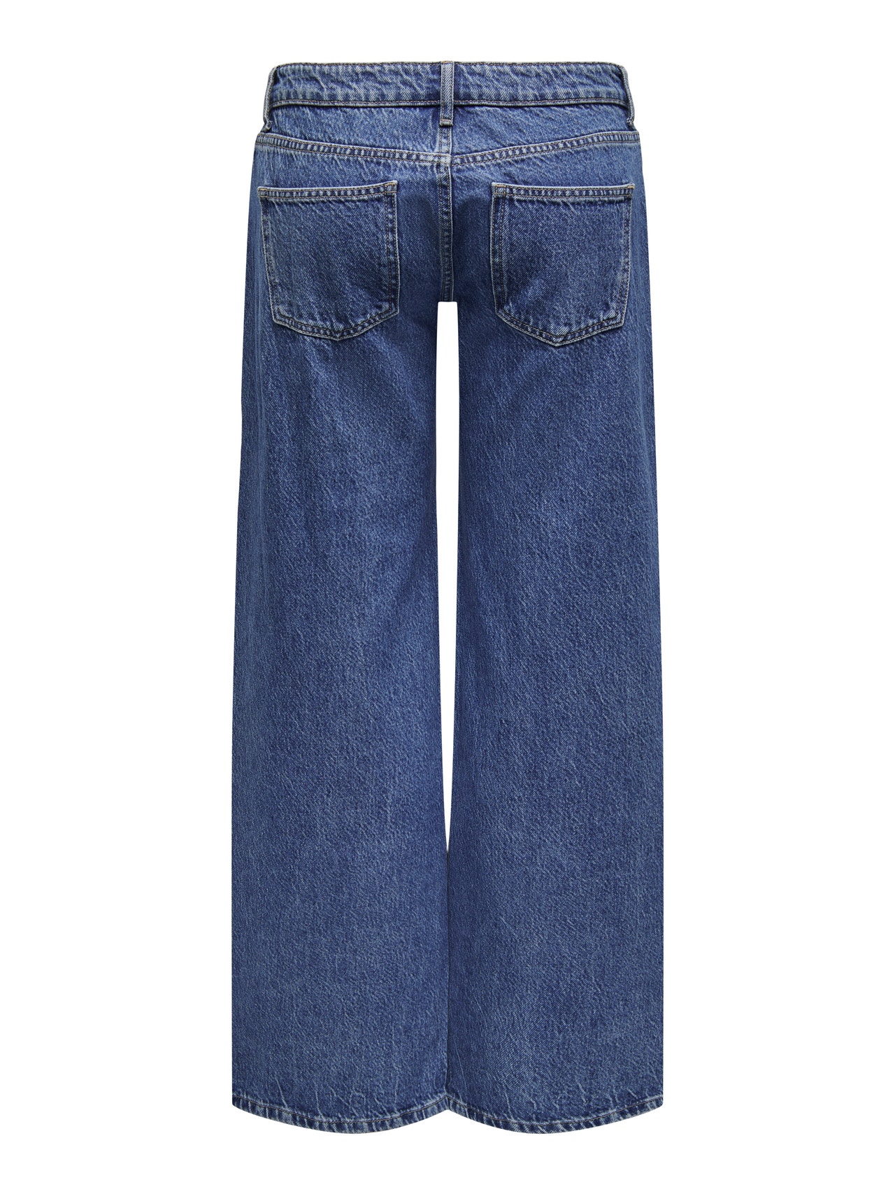 ONLY Jeans Wide Leg Fit Taille basse -Medium Blue Denim - 15287525