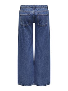ONLY Wide Leg Fit Low waist Jeans -Medium Blue Denim - 15287525