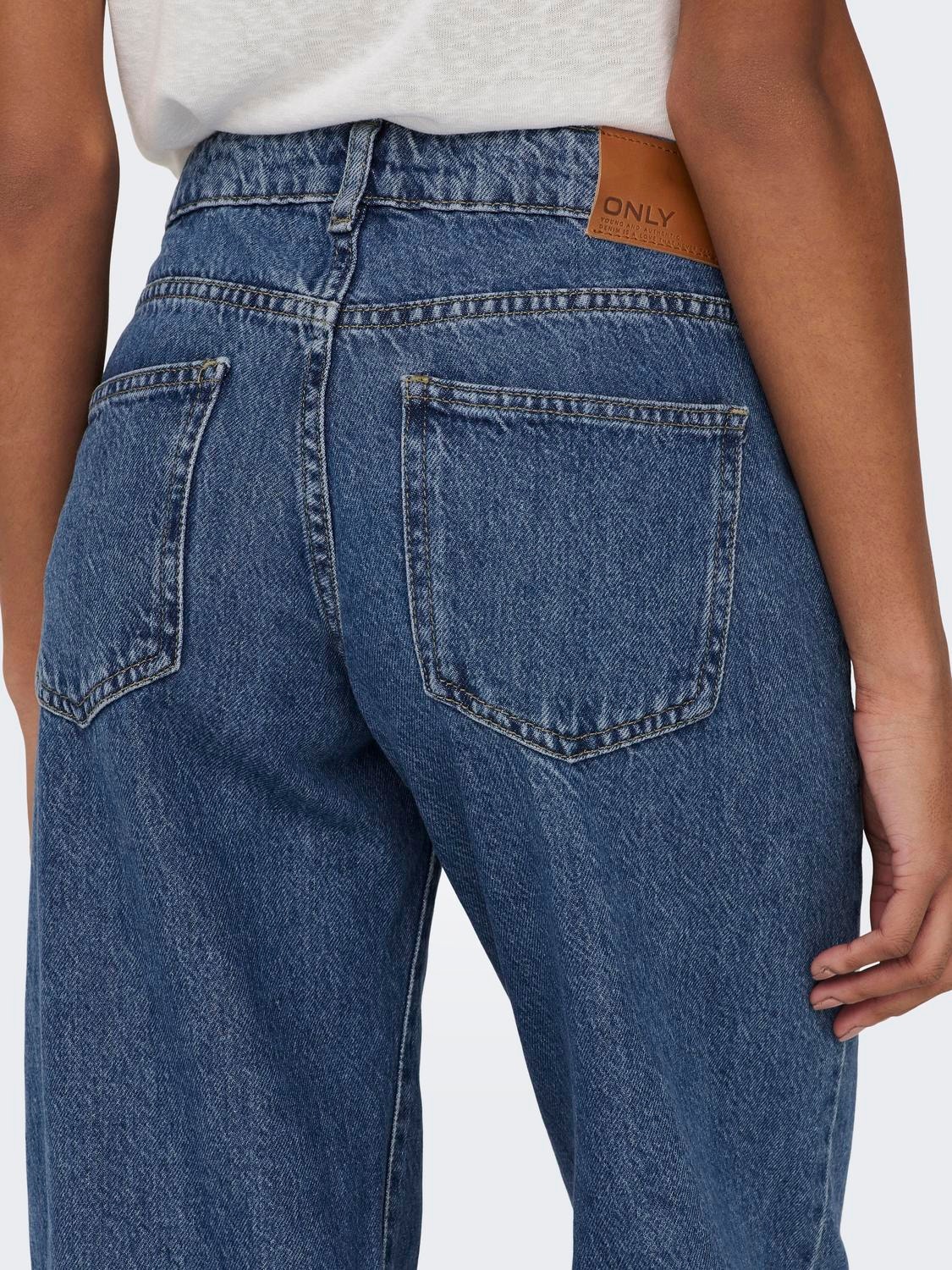 ONLY ONLKane Low waist wide leg jeans -Medium Blue Denim - 15287525