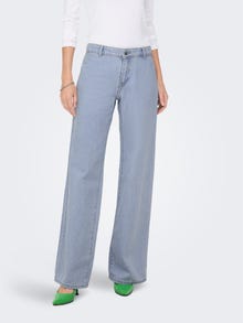 ONLY ONLKane Low waist wide leg jeans -Light Blue Denim - 15287525